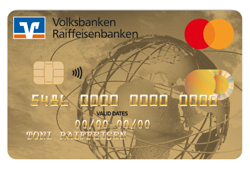 GoldCard im Weltkugel Design
